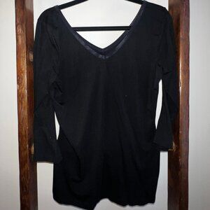 Banana Republic Black 3/4 Sleeve Blouse - Large